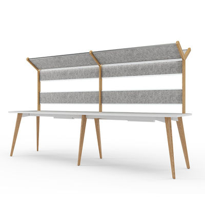 Tableau de bureau commercial moderne pour deux personnes avec certification ISO9001/ISO14001