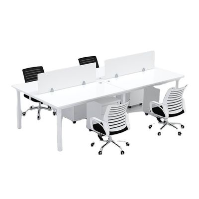 Couleur personnalisable Moderne en bois brut Bureau de bureau multi-personnes avec meubles d'armoire à dossiers