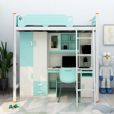 Hôtel Lit en acier avec des escaliers de bureau fournis par le client et meubles de chambre modernes