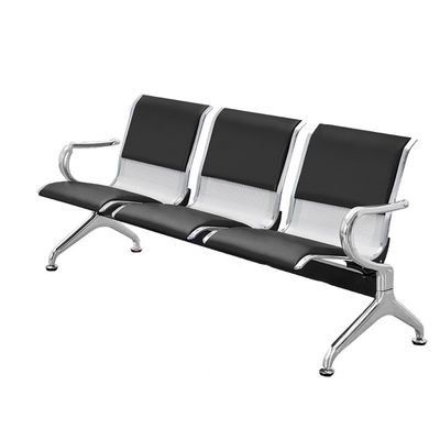 Meubles d'hôpital PU Chaises d'attente d'hôpital en acier inoxydable Chaise de rangée publique