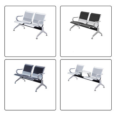 Meubles d'hôpital PU Chaises d'attente d'hôpital en acier inoxydable Chaise de rangée publique