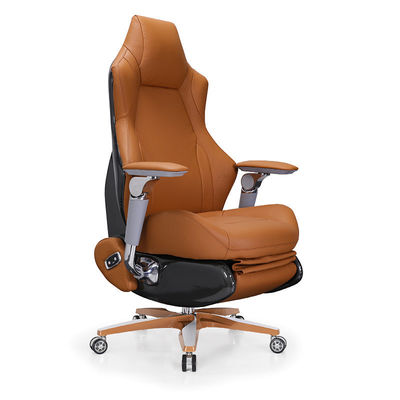 Chaise de bureau léger de luxe en cuir reclinant à double tête avec 3 ans de service après-vente