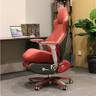Chaise de bureau léger de luxe en cuir reclinant à double tête avec 3 ans de service après-vente