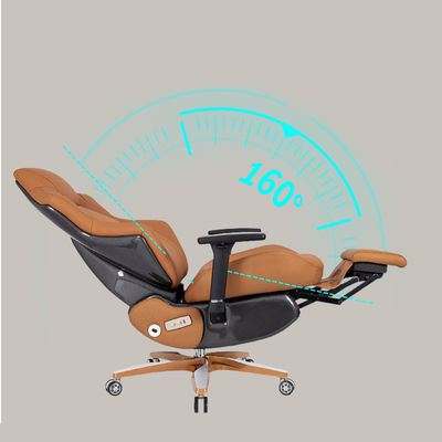 Chaise de bureau léger de luxe en cuir reclinant à double tête avec 3 ans de service après-vente