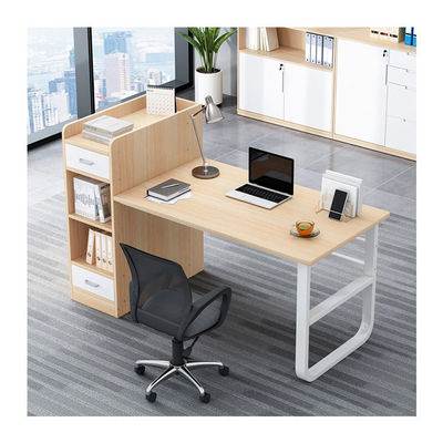 2 sièges mobilier de bureau personnel table poste de travail modulaire avec tiroir de style moderne