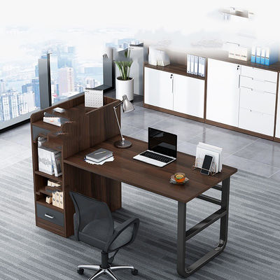 2 sièges mobilier de bureau personnel table poste de travail modulaire avec tiroir de style moderne