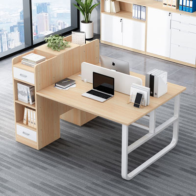 2 sièges mobilier de bureau personnel table poste de travail modulaire avec tiroir de style moderne