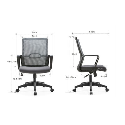 Lieux d'affaires Assise de bureau en treillis inclinable avec protection lombaire