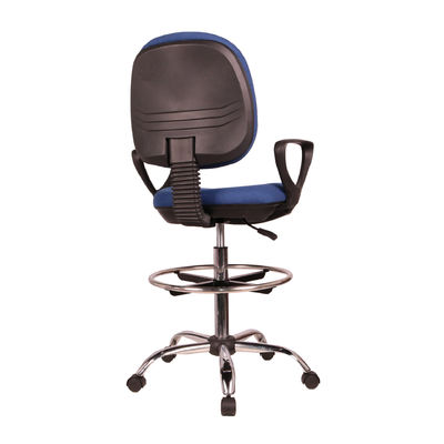 Chaise de réception, chaise de caisse en tissu, chaise de bureau en treillis avec type métallique