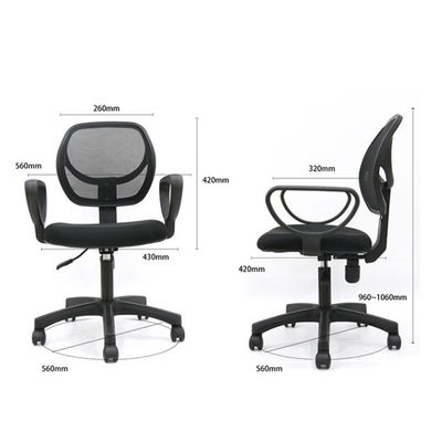 Chaise de rédaction à puce moderne réglable et pivotante pour le personnel de bureau de petite taille
