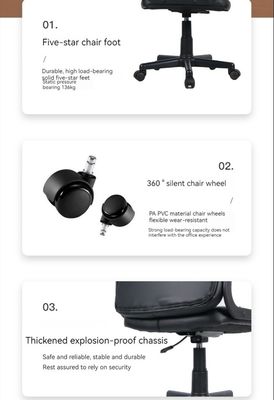 Y dossier en cuir authentique chaise de bureau ordinateur chaise de conférence bureau pivotante