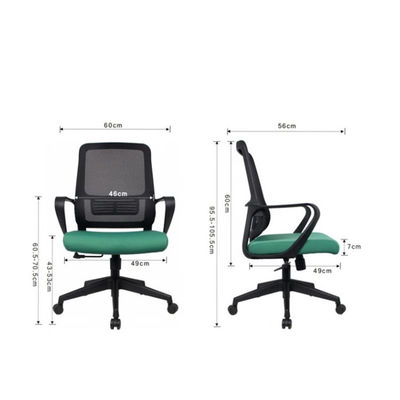 Chaise de bureau ergonomique Confortable salon pivotant avec un maillage à 360 degrés et sans conception de manège