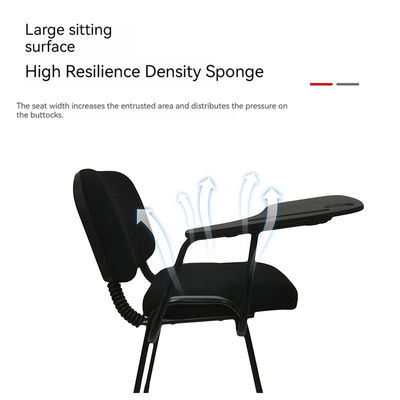Chaise de bureau pour les employés chaise de formation en tissu bleu avec tableau