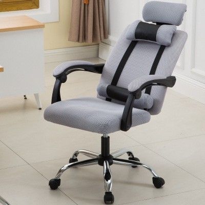 Chaise de bureau en maille de design moderne avec repose-pieds et motifs en nylon en PU de 60 mm