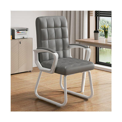Réception Chaise de bureau en cuir en PU noir avec fonction de levage réglable et rotatif