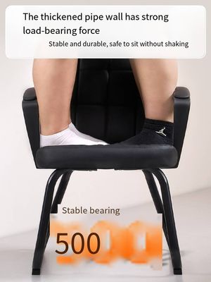 Réception Chaise de bureau en cuir en PU noir avec fonction de levage réglable et rotatif