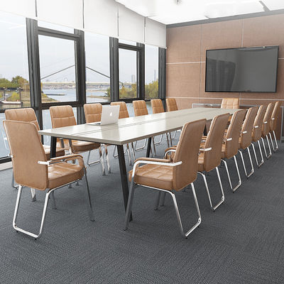Chaise haute de visiteur en cuir synthétique surdimensionnée pour la réception et la table de conférence du bureau