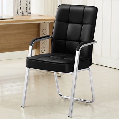 Chaise haute de visiteur en cuir synthétique surdimensionnée pour la réception et la table de conférence du bureau