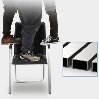 Chaise haute de visiteur en cuir synthétique surdimensionnée pour la réception et la table de conférence du bureau