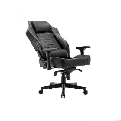 Chaise de bureau en cuir en PU à dos haut avec couleurs personnalisées et siège rembourrée en tissu idéal