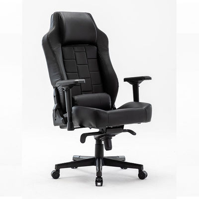 Chaise de bureau en cuir en PU à dos haut avec couleurs personnalisées et siège rembourrée en tissu idéal