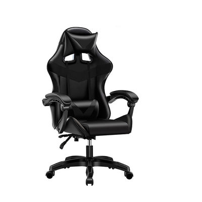 Chaise de jeu noire certifiée ISO9001/ISO14001 avec rouleaux en nylon en PU de 60 mm approuvés par BIFMA