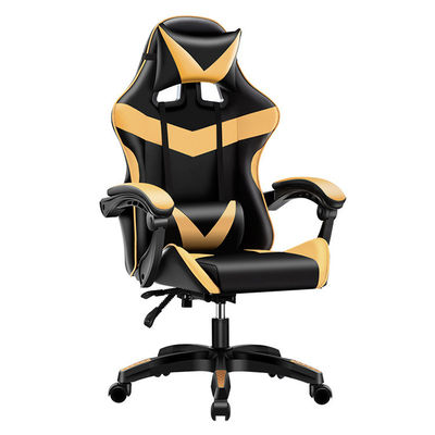 Chaise de jeu noire certifiée ISO9001/ISO14001 avec rouleaux en nylon en PU de 60 mm approuvés par BIFMA