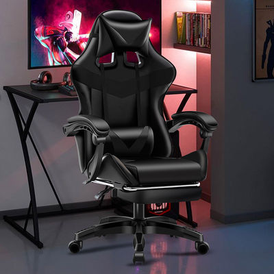 BIFMA Classé 4 Chromé Chaise de PC à levage au gaz avec appuie-tête et soutien lombaire