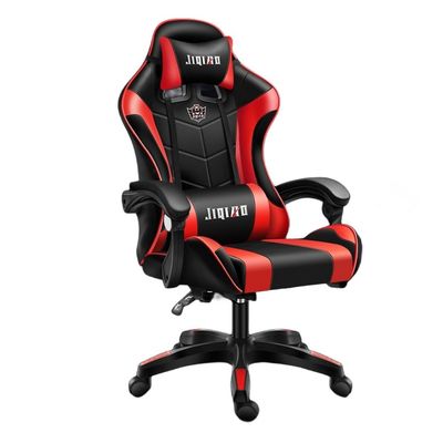 Chaise de jeu en tissu avec support lombaire réglable en hauteur et siège pivotant
