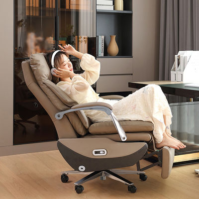 Chaise de bureau haute en acier inoxydable avec accoudoirs autocollants et fonction de repos