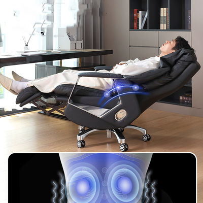 Chaise d'ordinateur automatique à dos haut en cuir chaise de bureau inclinable pour gros et grands utilisateurs