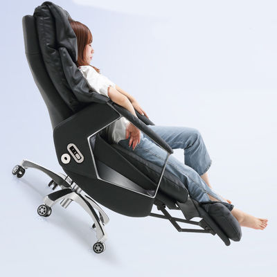Chaise d'ordinateur automatique à dos haut en cuir chaise de bureau inclinable pour gros et grands utilisateurs