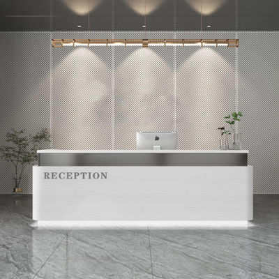 Simplicité Bureau de caisse en acier inoxydable stylistique pour salon de beauté magasin de vêtements 10