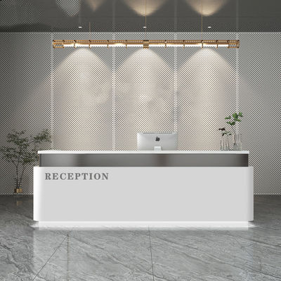 Simplicité Bureau de caisse en acier inoxydable stylistique pour salon de beauté magasin de vêtements 10