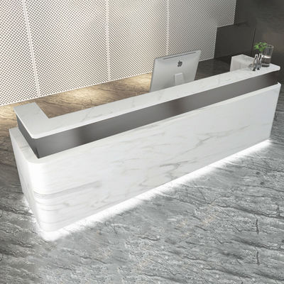 Simplicité Bureau de caisse en acier inoxydable stylistique pour salon de beauté magasin de vêtements 10