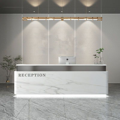Simplicité Bureau de caisse en acier inoxydable stylistique pour salon de beauté magasin de vêtements 10