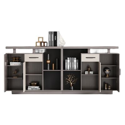 Meubles commerciaux Cabinet de bureau long avec un design moderne et une cloison en bois