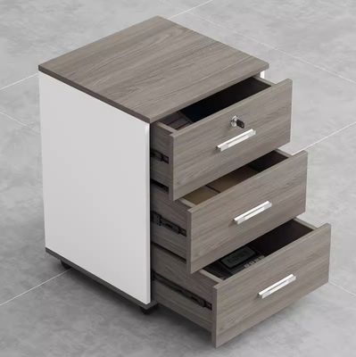 Armoire verrouillable polyvalente à trois tiroirs pour le stockage de fichiers de bureau et l'organisation du courrier