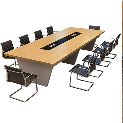 Tableau de négociation de formation du personnel rectangulaire et combinaison de chaises pour un bureau moderne