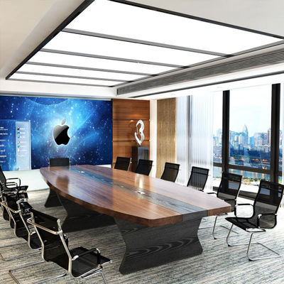 E1 Table et chaise de conférence MDF/MFC Melamine Board Combination pour bureaux modernes