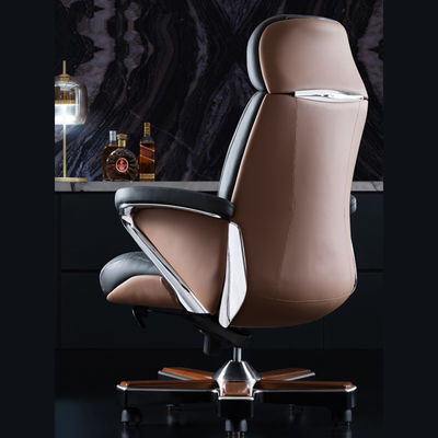Chaise élévatrice à fonction de levage réglable Italian Light Luxury Leather Boss Office Chair