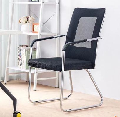 Métal pieds arc maillage dossier chaise de bureau pour ordinateur et conférence en noir