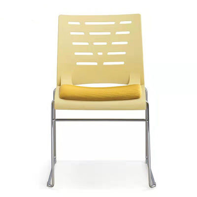 Chaise de salle de réunion de bureau à bras fixes en PP avec conception empilable et couleur optionnelle