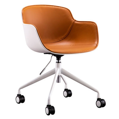 Chaise pour visiteurs de bureau avec élévation verticale réglable en hauteur et matériau en cuir technique