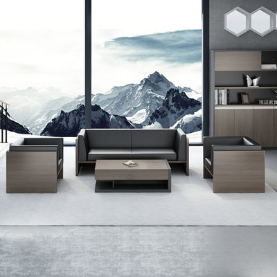 Meubles de bureau de luxe 1 2 3 sièges en design en bois en cuir de vache