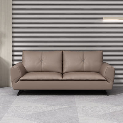Meubles de bureau Sofa sectionnel modulaire en cuir gris pour la collaboration au bureau