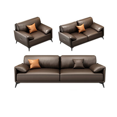 Sofa de bureau en cuir contemporain salle de conférence sectionnelle ensemble 1 1 2 avec table à thé OEM