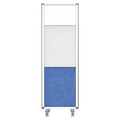 Diviseur de salle de bureau portable moderne sur roues avec mur de séparation à écran pliable