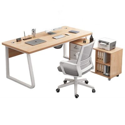 Meubles commerciaux bureau en bois moderne simple et chaise avec armoire à dossiers