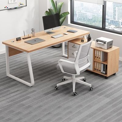 Meubles commerciaux bureau en bois moderne simple et chaise avec armoire à dossiers